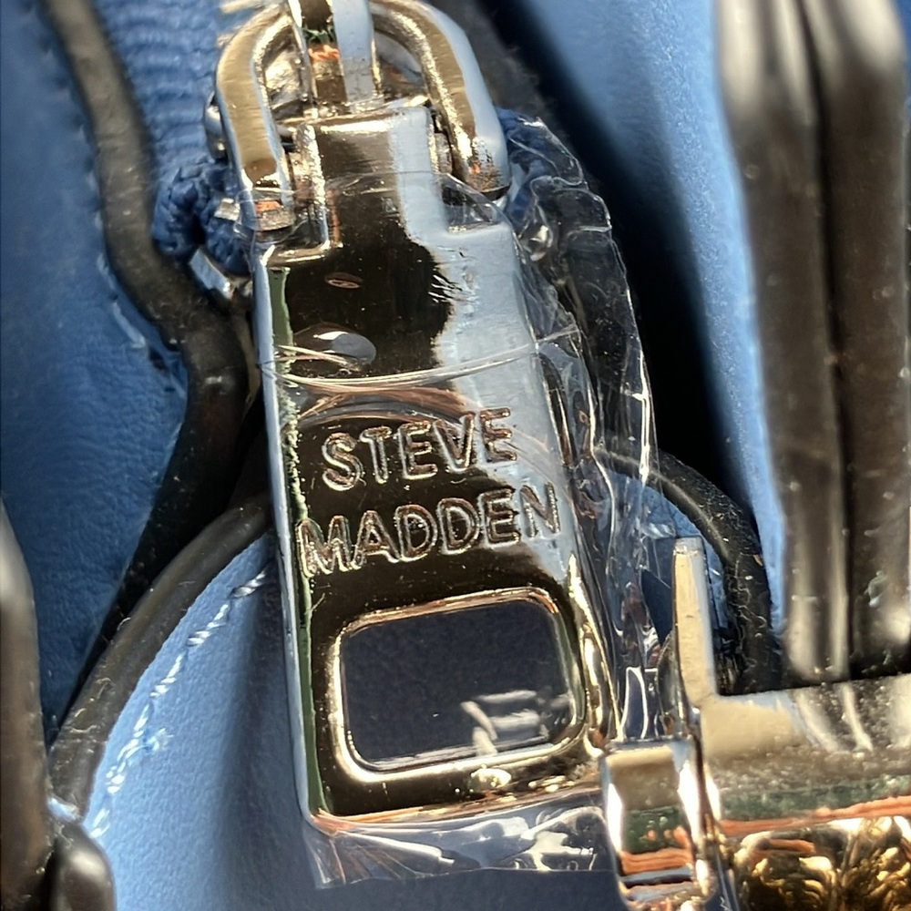Steve Madden Bevelyn Satchel Blue Purse NWT - Picture 15 of 16